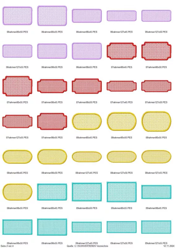 Stickdatei Set Blanko Beanie Labels - Handtuchlabels