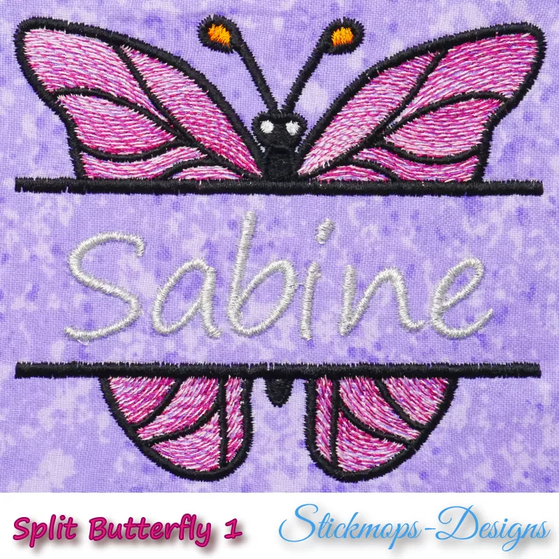 Stickdatei Split Butterfly 1 Stickdatei Split Butterfly 1