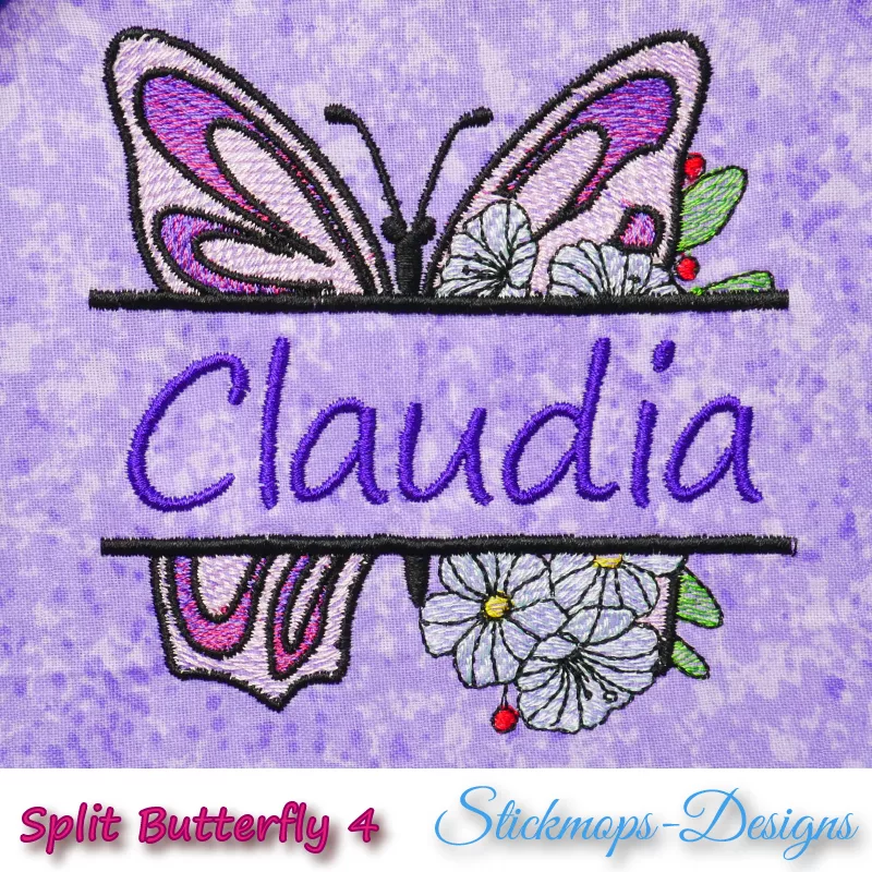 Stickdatei Split Butterfly 4 Stickdatei Split Butterfly 4