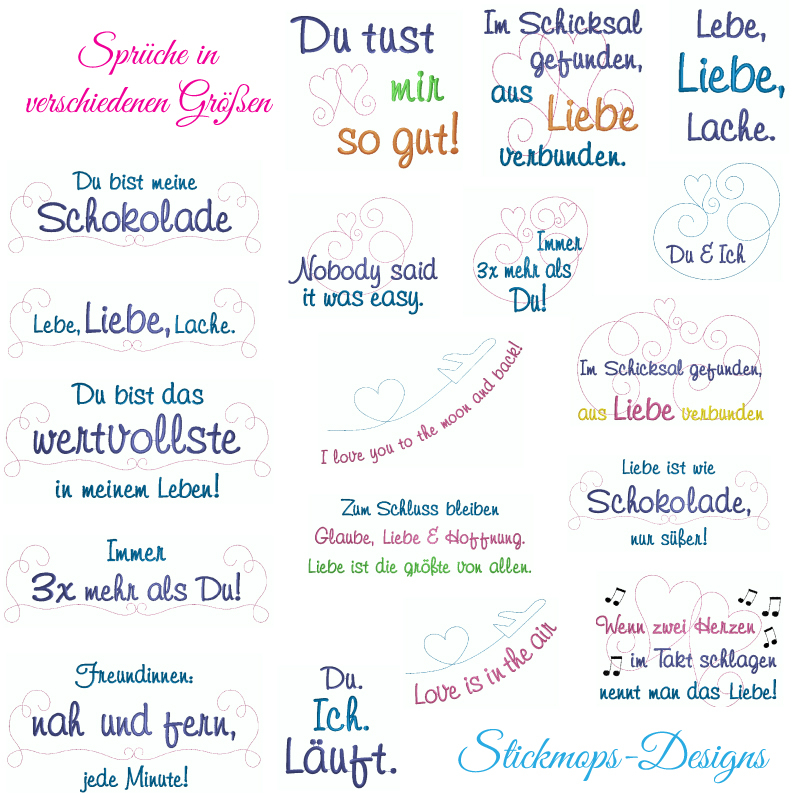 Stickdateien online kaufen bei StickmopsDesigns Stickdatei Set weil
