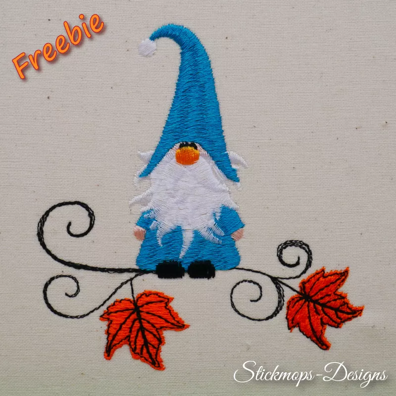 Freebie Stickdatei Gnom 10x10 Freebie Stickdatei Gnom 10x10
