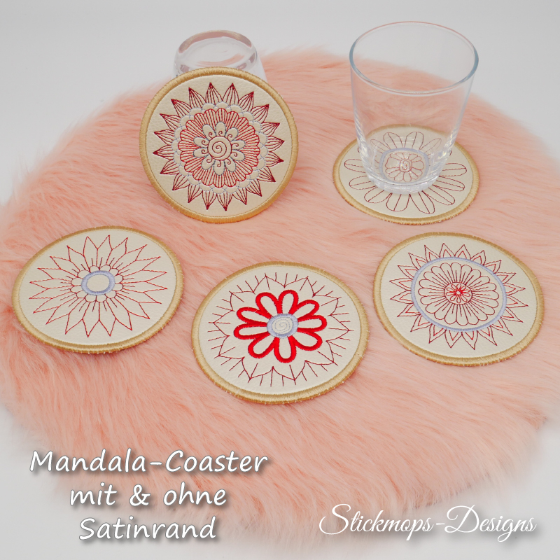 Stickdatei Set Mandala Coaster (10x10) + Einzelmotive