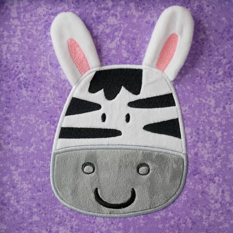 Stickdatei 3D Zebra Applikation