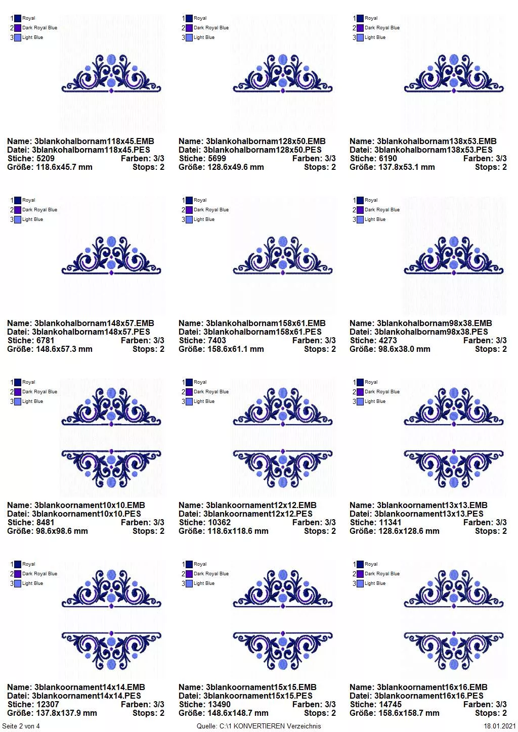 Stickdatei Set Split Ornamente für Monogramme (div. Größen) Seite 2