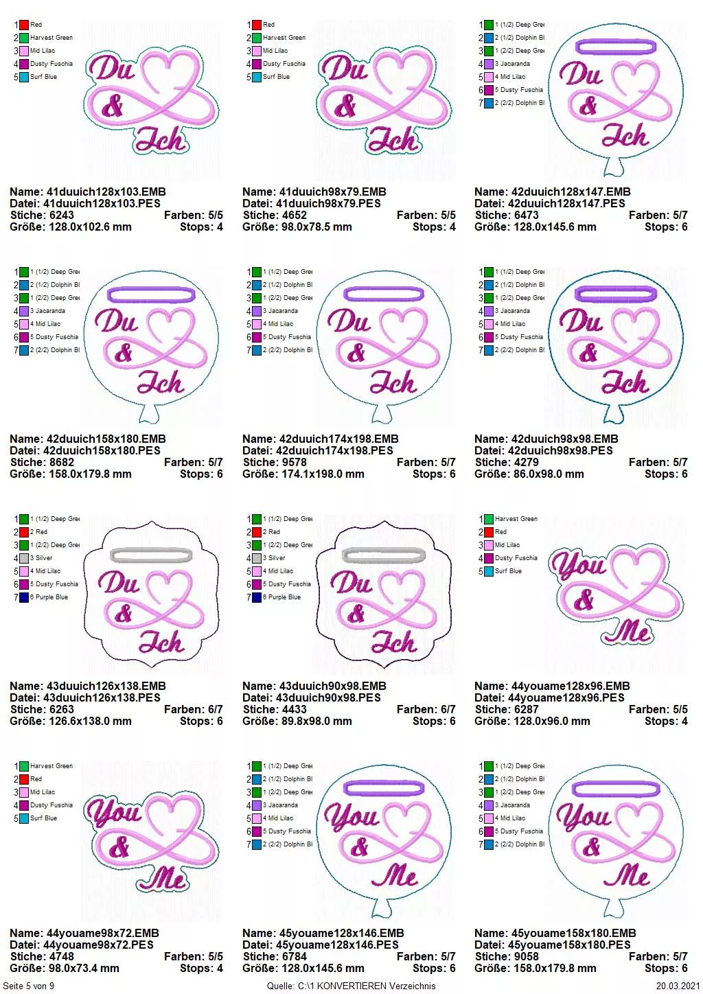 Stickdatei Set Stabdesigns für alle Fälle Seite 5