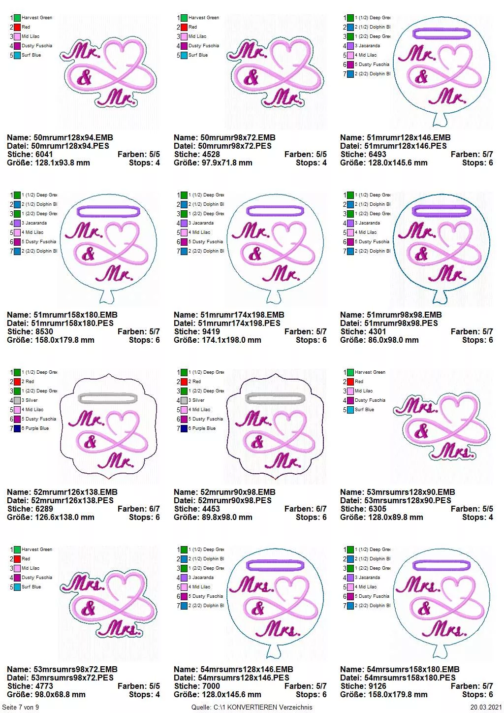 Stickdatei Set Stabdesigns für alle Fälle Seite 7