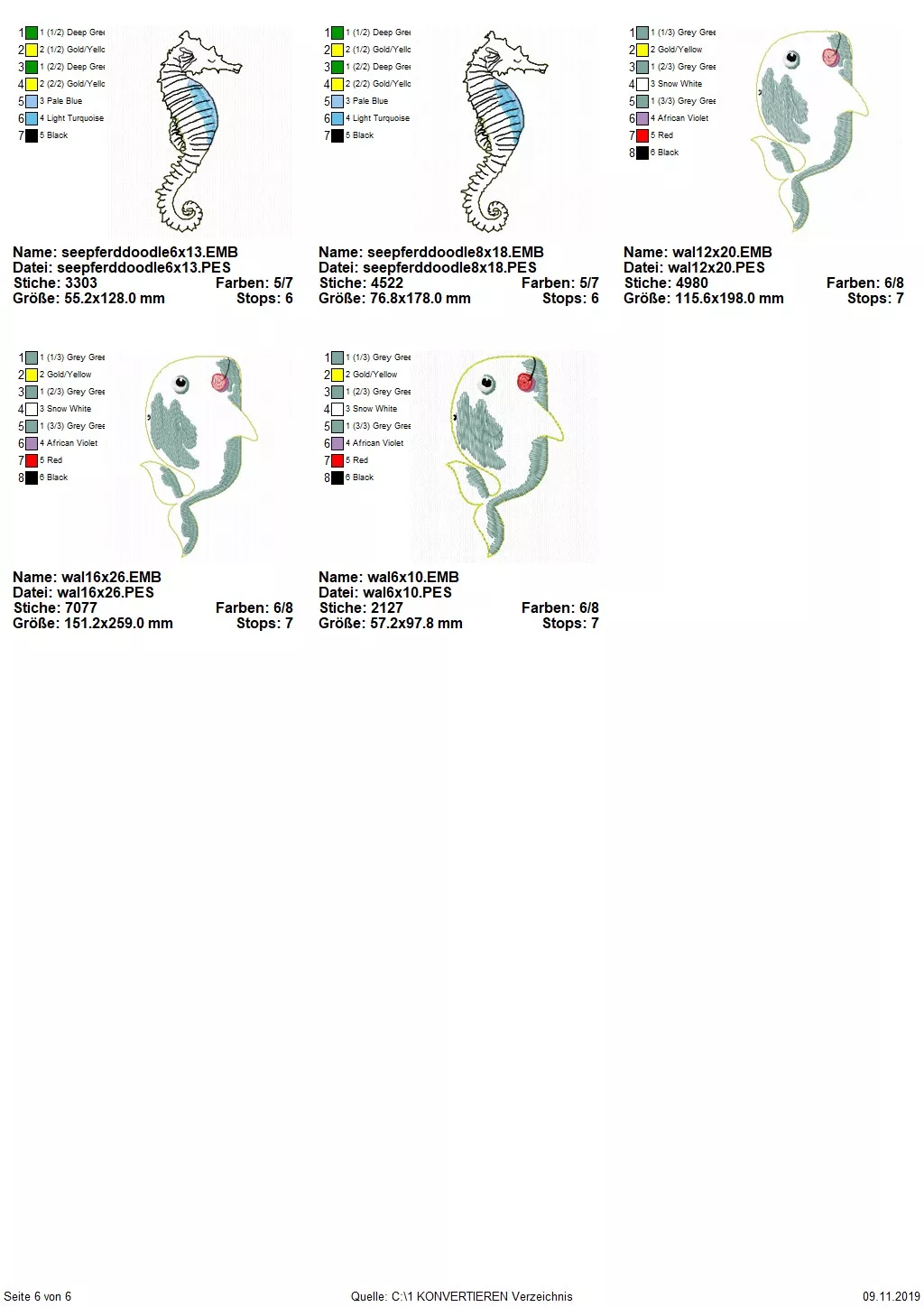 Stickdatei Set Unterwasserwelt Seite 7